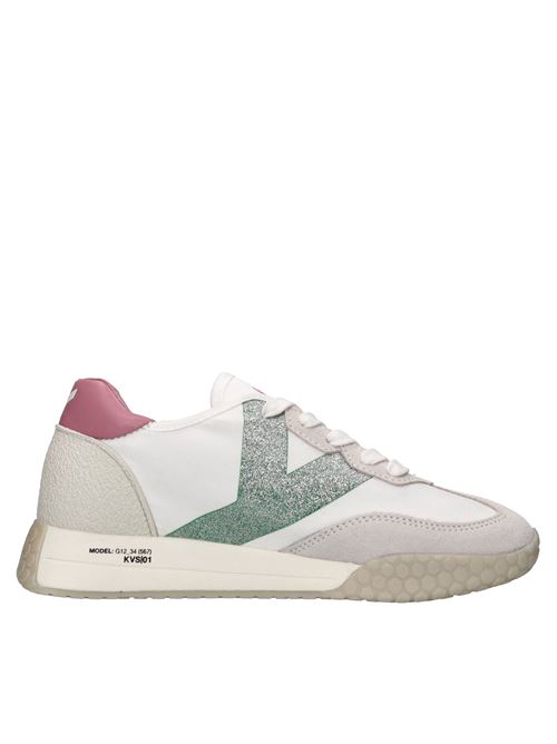 Sneakers in camoscio ecopelle e tessuto KEH NOO | S00KW9312BIANCO-SAGE-ROSA